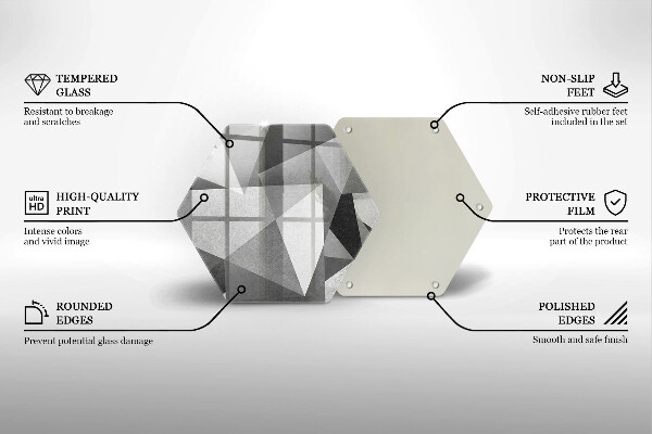 Tabla de cortar de vidrio Abstracción nítida concreta