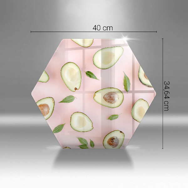 Tabla de cortar de vidrio Patrón de aguacate