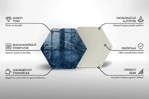 Tabla de cortar de vidrio Textura de piedra de mármol