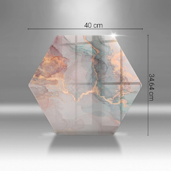 Tabla de cortar de vidrio Mármol con oro