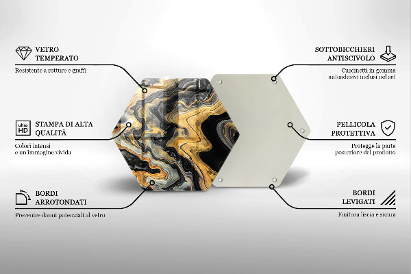 Tabla de cortar de vidrio Estructura abstracta