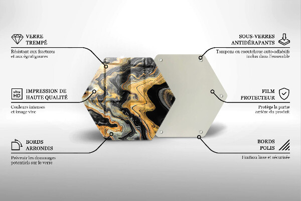Tabla de cortar de vidrio Estructura abstracta