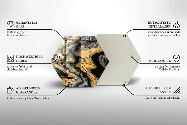 Tabla de cortar de vidrio Estructura abstracta