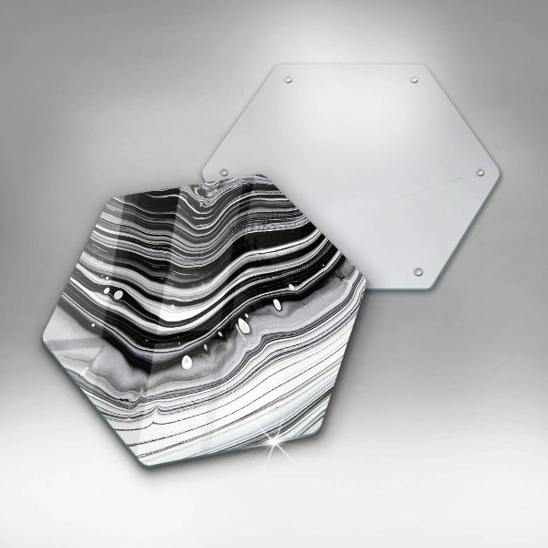 Tabla de cortar de vidrio Abstracción de tinta