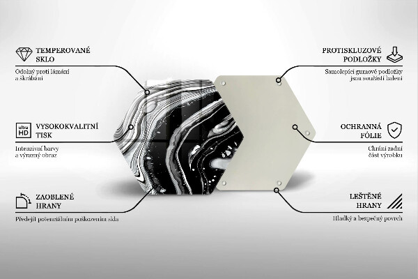 Tabla de cortar de vidrio Abstracción de tinta