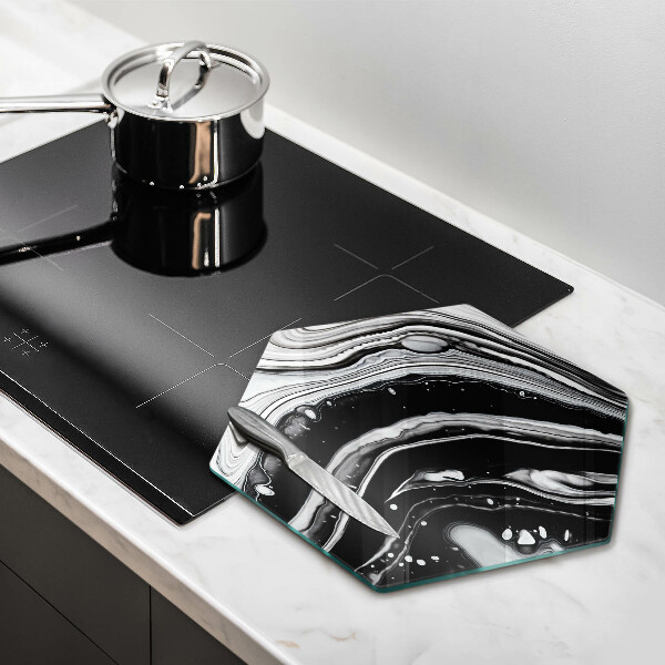 Tabla de cortar de vidrio Abstracción de tinta