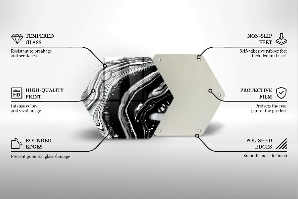 Tabla de cortar de vidrio Abstracción de tinta