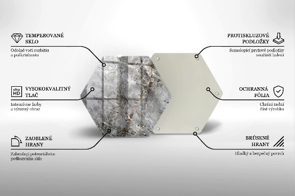 Tabla de cortar de vidrio Textura de piedra