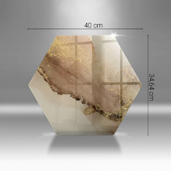 Tabla de cortar de vidrio Abstracción de oro