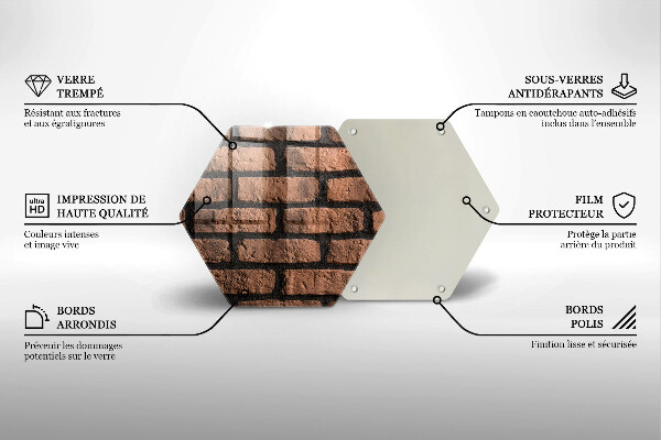 Tabla de cortar de vidrio Pared de ladrillos