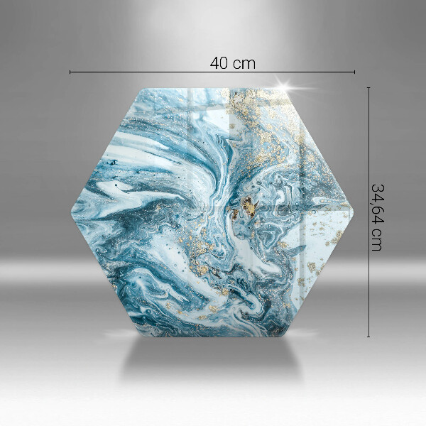 Tabla de cortar de vidrio Estructura con oro