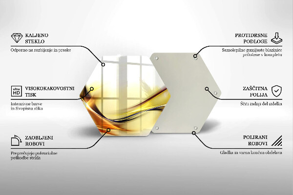 Tabla de cortar de vidrio Líneas abstractas de luz