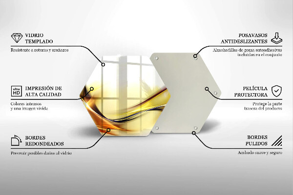 Tabla de cortar de vidrio Líneas abstractas de luz