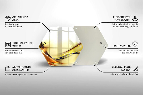Tabla de cortar de vidrio Líneas abstractas de luz