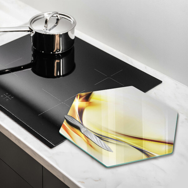 Tabla de cortar de vidrio Líneas abstractas de luz