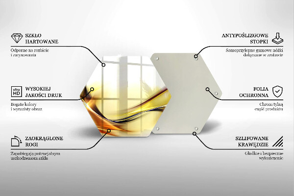 Tabla de cortar de vidrio Líneas abstractas de luz