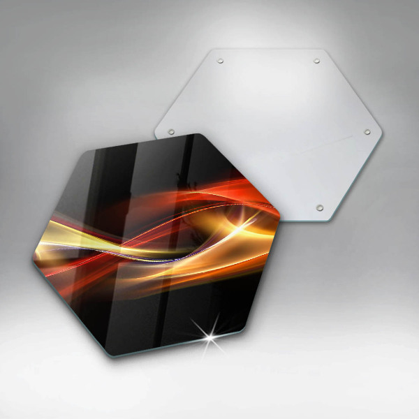 Tabla de cortar de vidrio Luz y humo abstractos