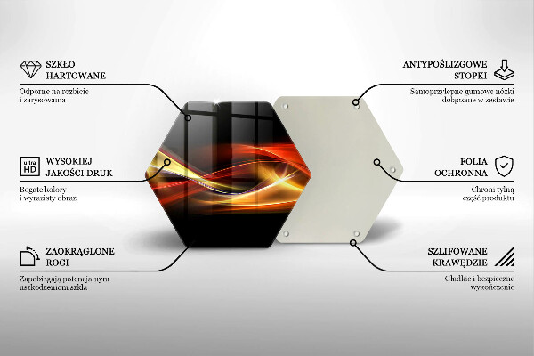 Tabla de cortar de vidrio Luz y humo abstractos