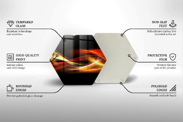 Tabla de cortar de vidrio Luz y humo abstractos