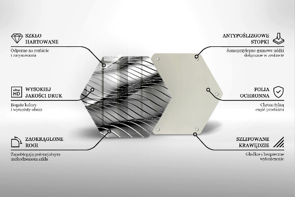 Tabla de cortar de vidrio Estructura metálica 3d