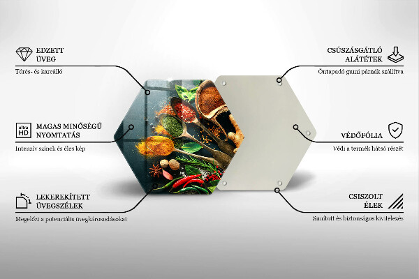 Tabla de cortar de vidrio Cucharas de especias de cocina