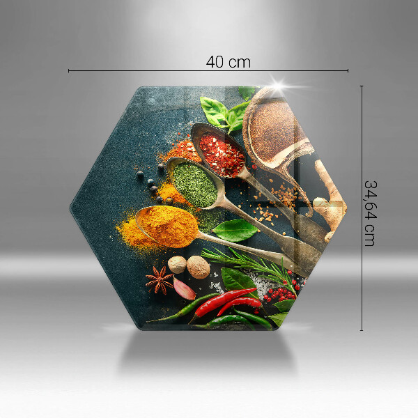 Tabla de cortar de vidrio Cucharas de especias de cocina