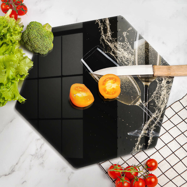 Tabla de cortar de vidrio Copas de champán