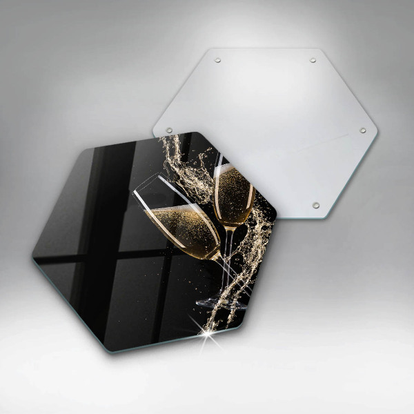 Tabla de cortar de vidrio Copas de champán