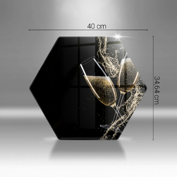 Tabla de cortar de vidrio Copas de champán