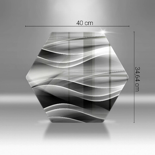 Tabla de cortar de vidrio Líneas suaves de abstracción