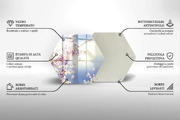 Tabla de cortar de vidrio Árbol floreciente
