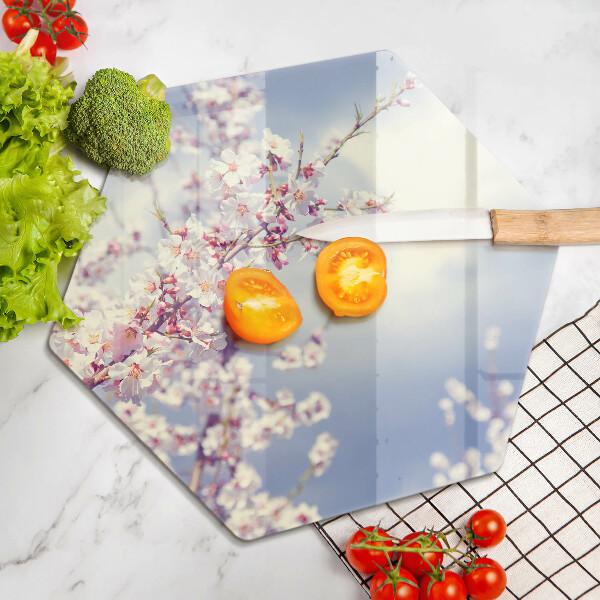 Tabla de cortar de vidrio Árbol floreciente