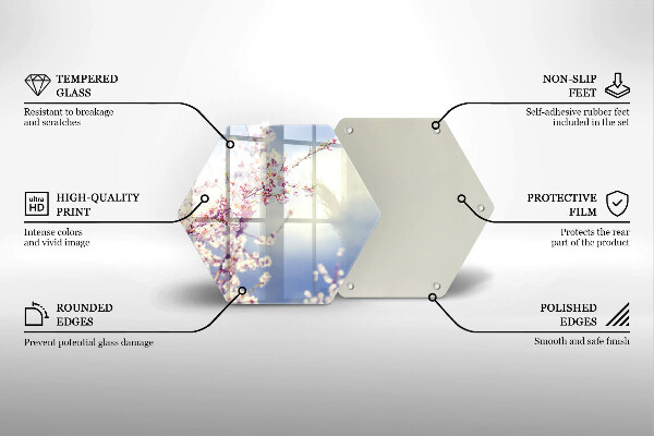 Tabla de cortar de vidrio Árbol floreciente