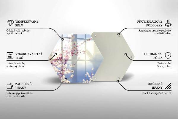 Tabla de cortar de vidrio Árbol floreciente