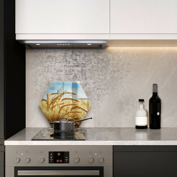 Tabla de cortar de vidrio Espigas de cereales en el campo