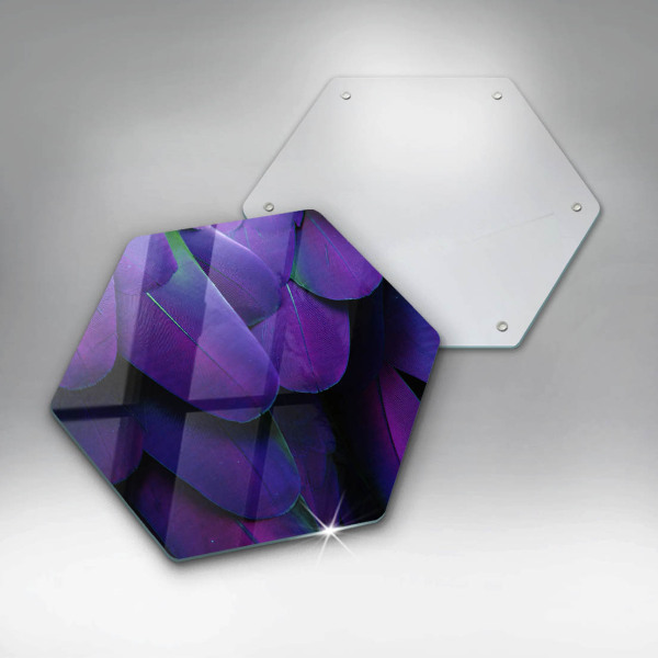 Tabla de cortar de vidrio Plumas de neón