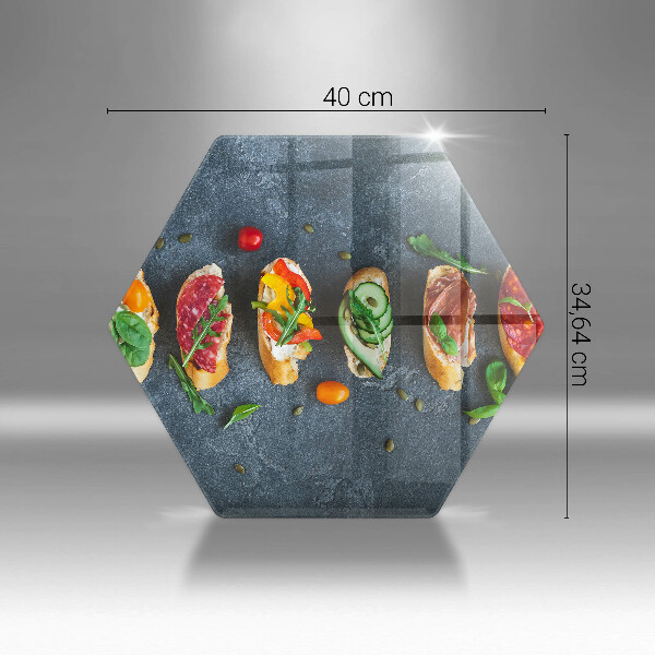 Tabla de cortar de vidrio Sándwiches coloridos