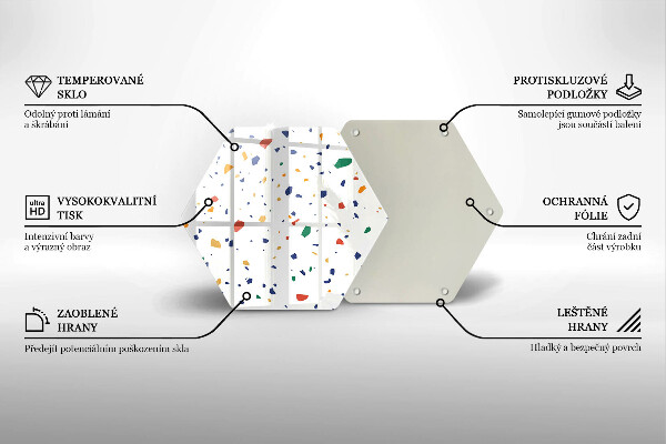 Tabla de cortar de vidrio Gres colorido