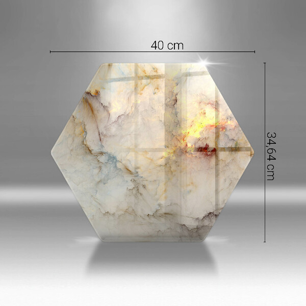 Tabla de cortar de vidrio Textura de mármol con oro