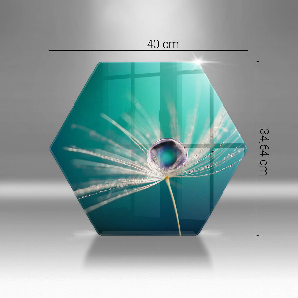 Tabla de cortar de vidrio Rocío sobre un diente de león