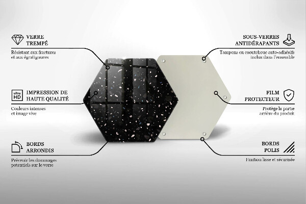 Tabla de cortar de vidrio Gres oscuro