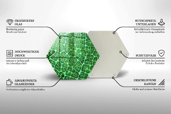 Tabla de cortar de vidrio Estructura de la hoja