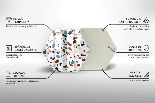 Tabla de cortar de vidrio Piedra decorativa