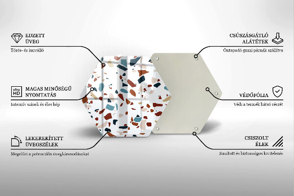 Tabla de cortar de vidrio Piedra decorativa