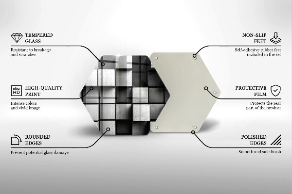Tabla de cortar de vidrio Fondo de geometría 3d