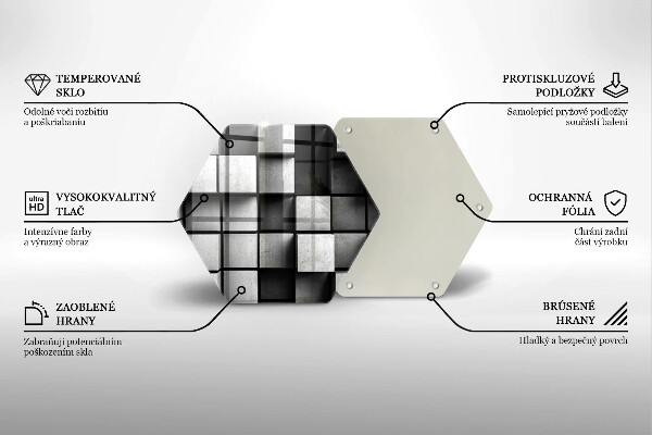 Tabla de cortar de vidrio Fondo de geometría 3d