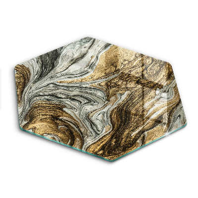 Tabla de cortar de vidrio Rica abstracción