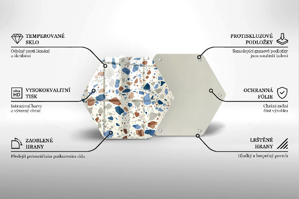 Tabla de cortar de vidrio Gres decorativo