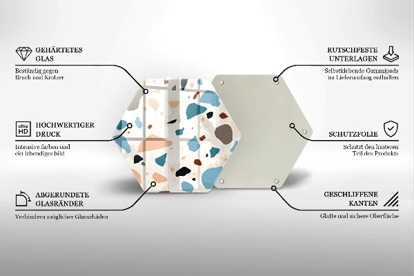 Tabla de cortar de vidrio Gres decorativo