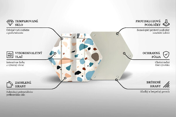 Tabla de cortar de vidrio Gres decorativo